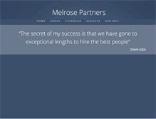 Tablet Screenshot of melrose-partners.com
